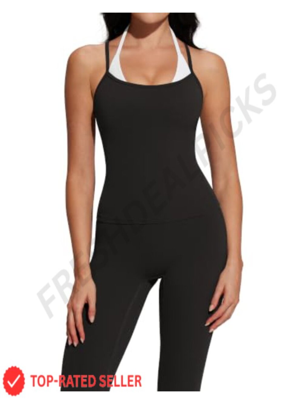 Women's Two Piece Workout Set Nylon Elastane Sports Bra Leggings Gym Yoga